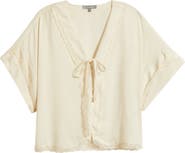 Wit & Wisdom Lace Trim Dolman Sleeve Top