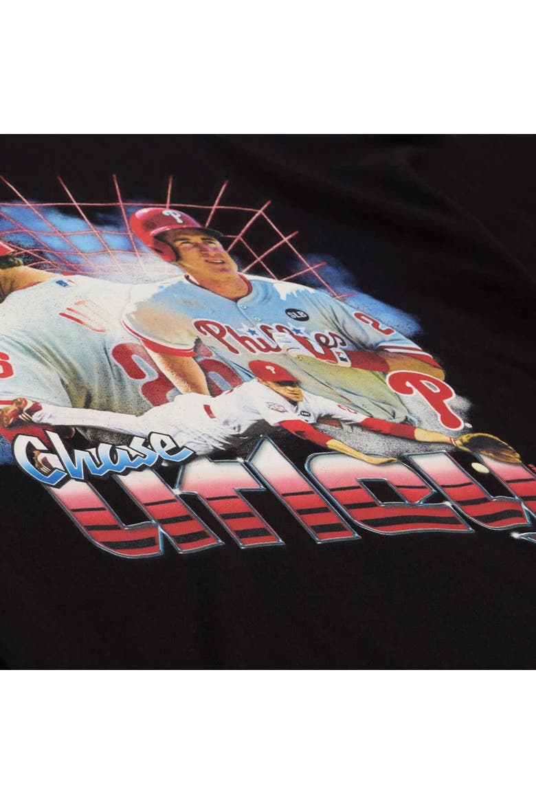 Men's Mitchell & Ness Chase Utley Black Philadelphia Phillies Legendary Collage Player T-Shirt, Alternate, color, Black
