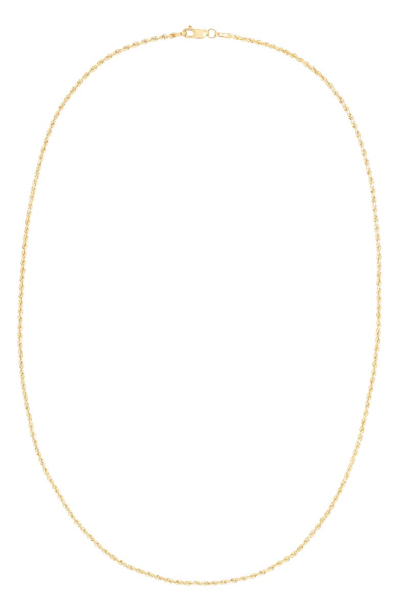 Frankie & Zoe 14K Gold Rope Chain Necklace, Alternate, color, Yellow Gold