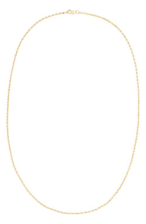 Frankie & Zoe 14k Gold Rope Chain Necklace In Gold