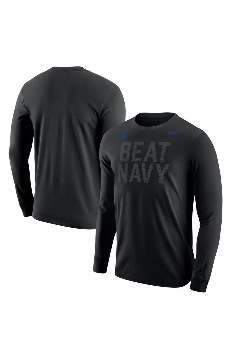 Nike Men's Nike Black Air Force Falcons APLS Fighting Falcon Collection Rivalry Long Sleeve T-Shirt, Main, color, Black
