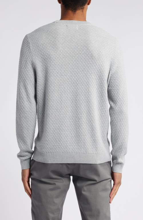 Nordstrom Tuck Stitch Pima Cotton Blend Sweater In Grey Heather