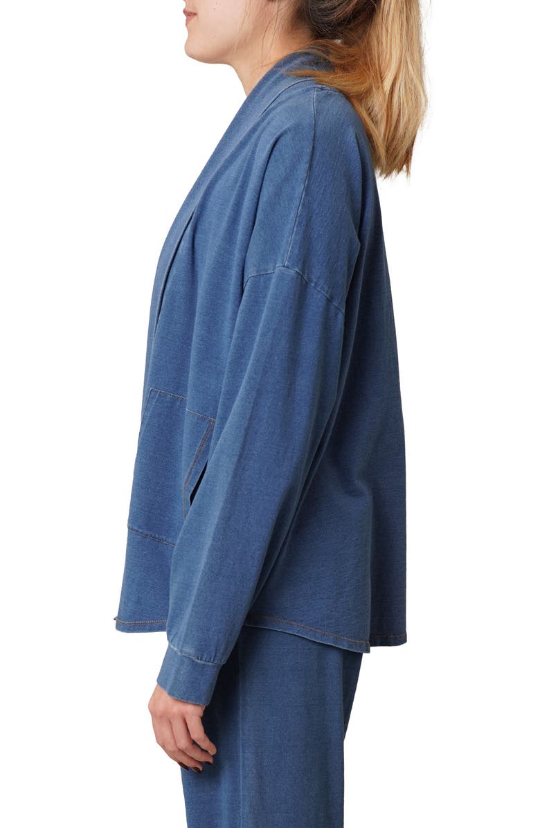 CYRUS Open Front Denim Cardigan, Alternate, color, Medium Wash