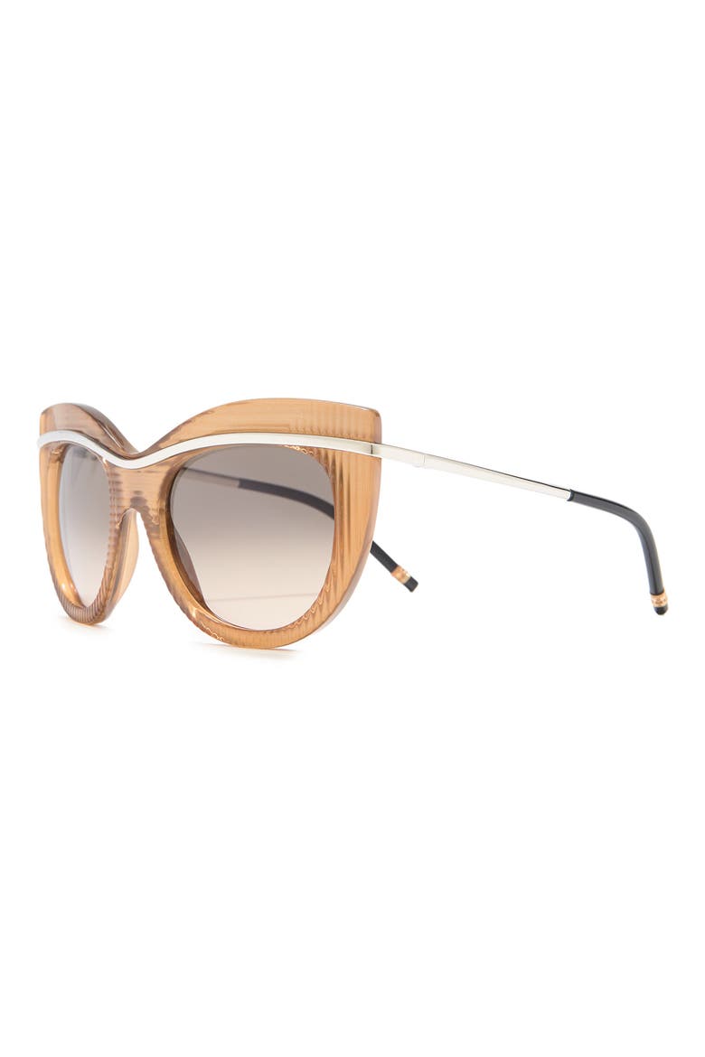 50mm Cat Eye Sunglasses, Alternate, color, CRYSTAL SILVER PINK
