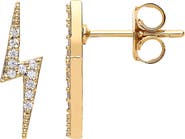 Estella Bartlett Lightning Bolt Cubic Zirconia Stud Earrings