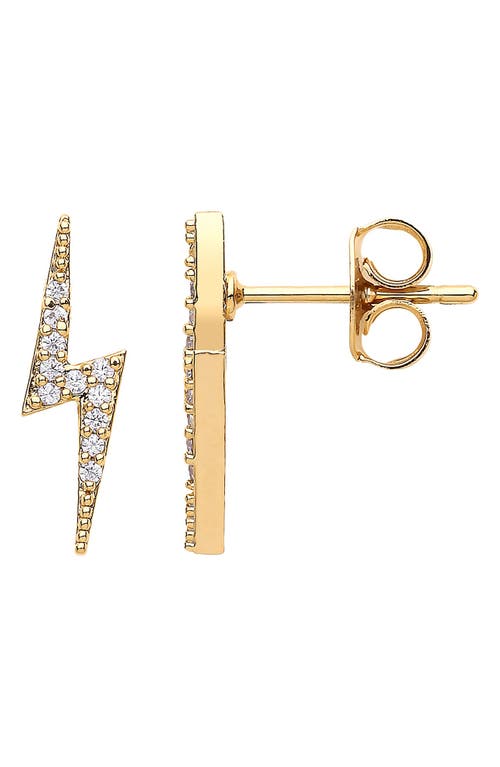 Estella Bartlett Lightning Bolt Cubic Zirconia Stud Earrings