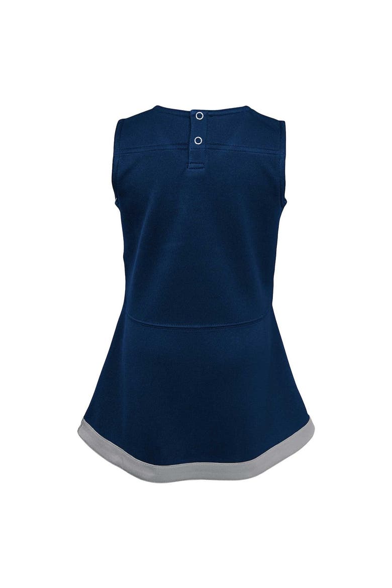 Girls Infant Navy Dallas Cowboys Cheer Captain Jumper Dress, Alternate, color, Navy