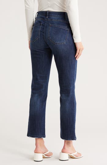 Grinded Hem Straight Leg Jeans