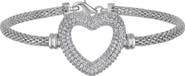 FZN Cubic Zirconia Heart Mesh Bracelet