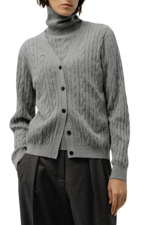 Cable-Knit Baby Cashmere Cardigan