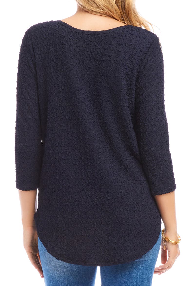 Textured Shirttail Top, Alternate, color, NAVY