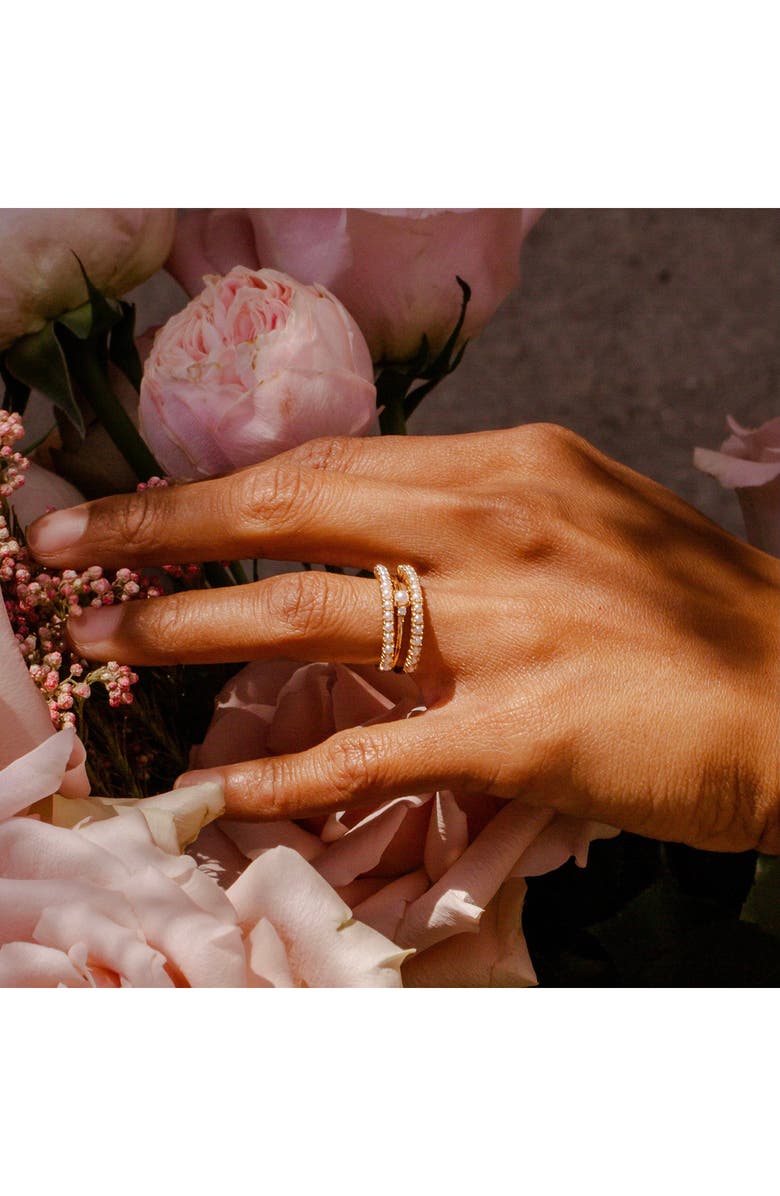 MADE BY MARY Petite Pearl Ring, Alternate, color, Gold