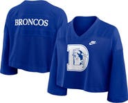Nike Women's Nike Royal Denver Broncos Rewind Cropped Mesh Dri-FIT Fashion Jersey
