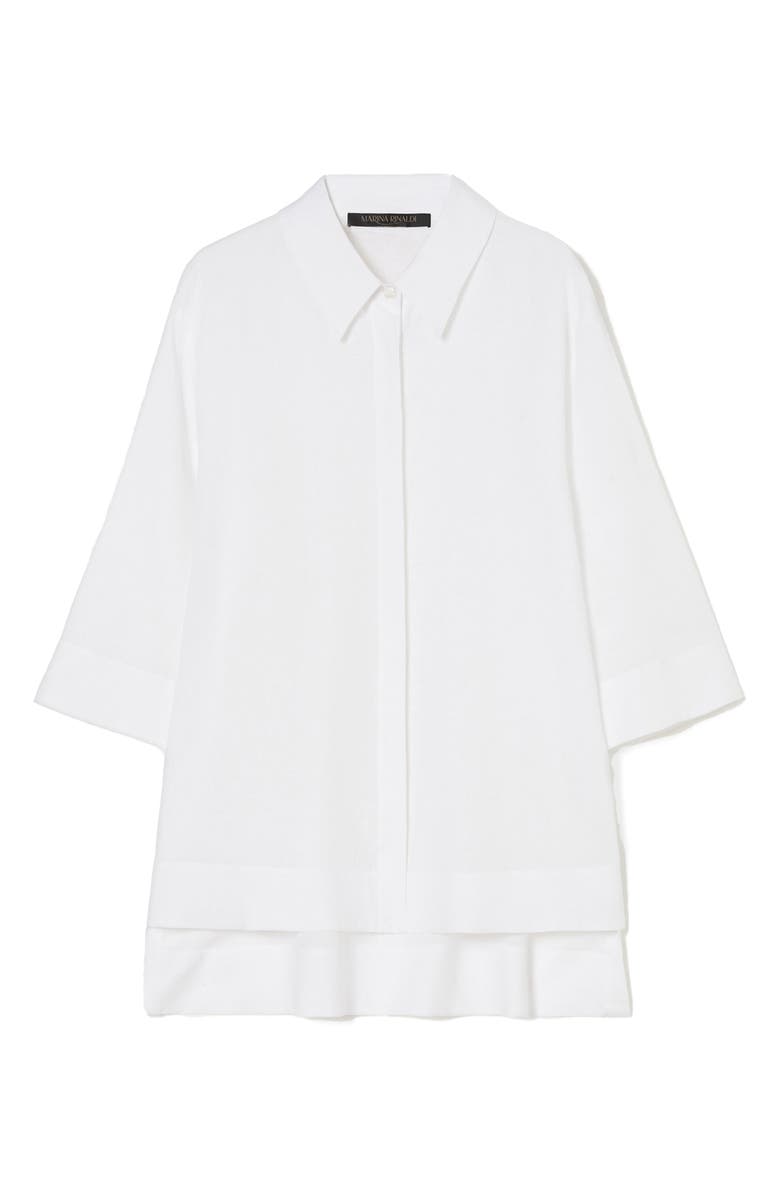 Marina Rinaldi Florida Linen Canvas Tunic, Alternate, color,