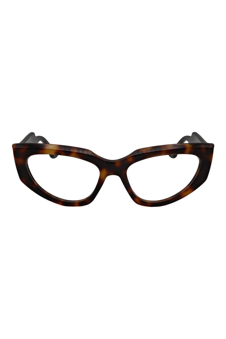 55mm Cat Eye Optical Glasses, Main, color, TORT