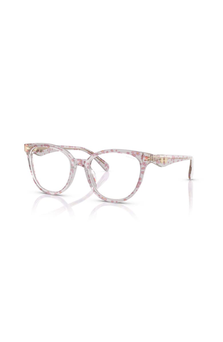 COACH 51mm Round optical glasses, Main, color, Pink