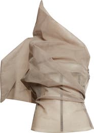 Rick Owens Claudia Sheer Tulle One-Shoulder Top