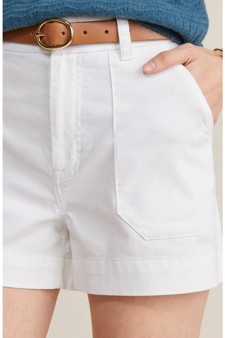 Cotton Utility Chino Shorts, Alternate, color, WHITE CAP