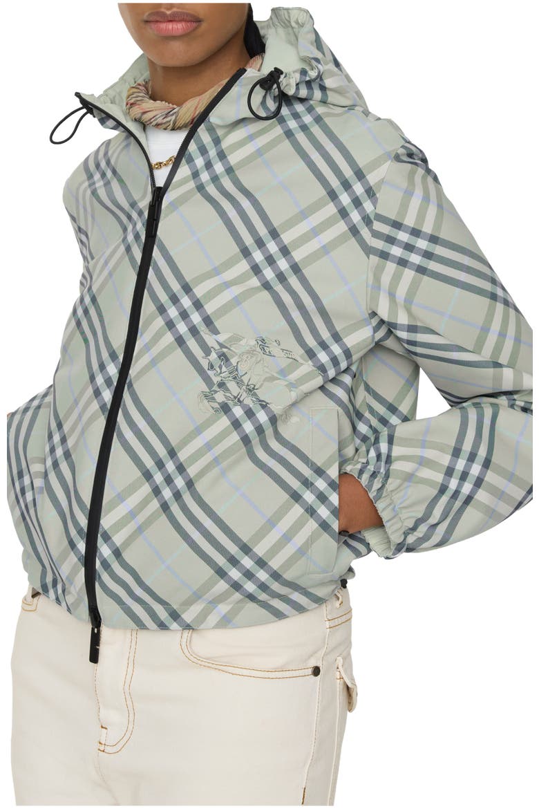Burberry Cropped Reversible Check Jacket (Women) | Nordstrom