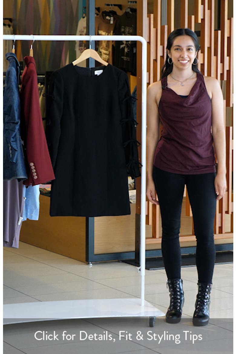 Bow Long Sleeve Sheath Dress video