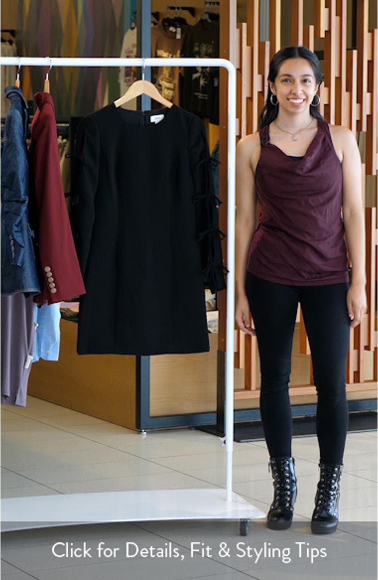 Bow Long Sleeve Sheath Dress, sales video thumbnail