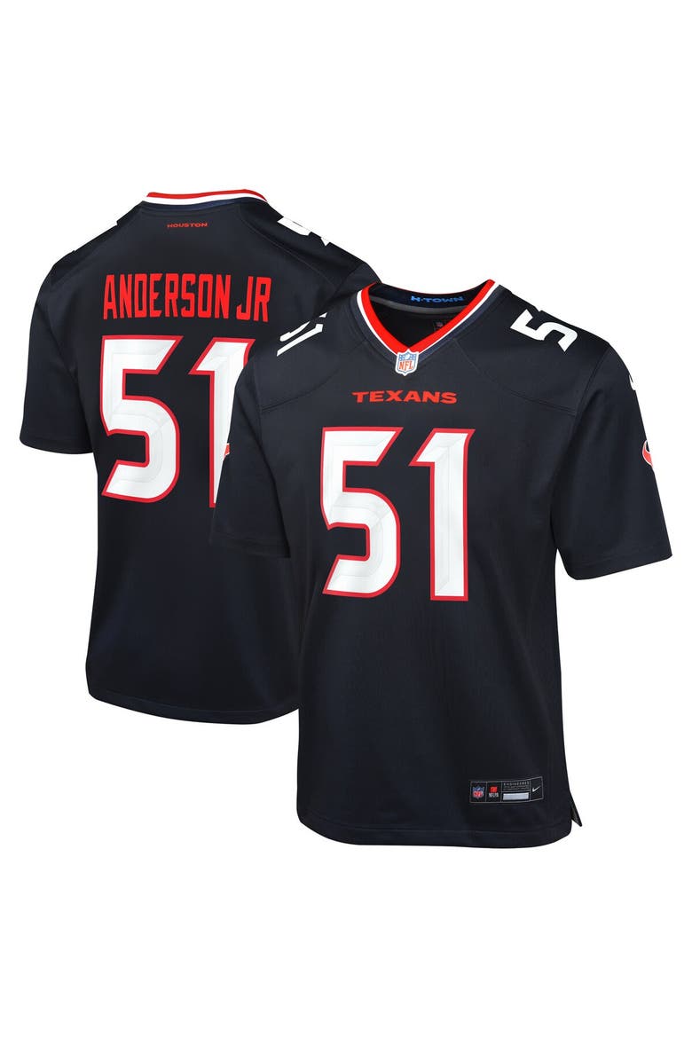 Youth Nike Will Anderson Jr. Navy Houston Texans Game Jersey, Alternate, color, Navy