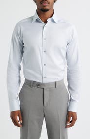 David Donahue Slim Fit Stretch Micro Twill Dress Shirt