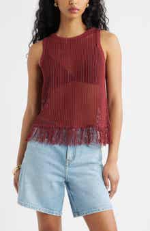 Fringe Sleeveless Sweater