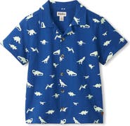 Hatley Kids' Glow In The Dark Dinos Button Front Shirt