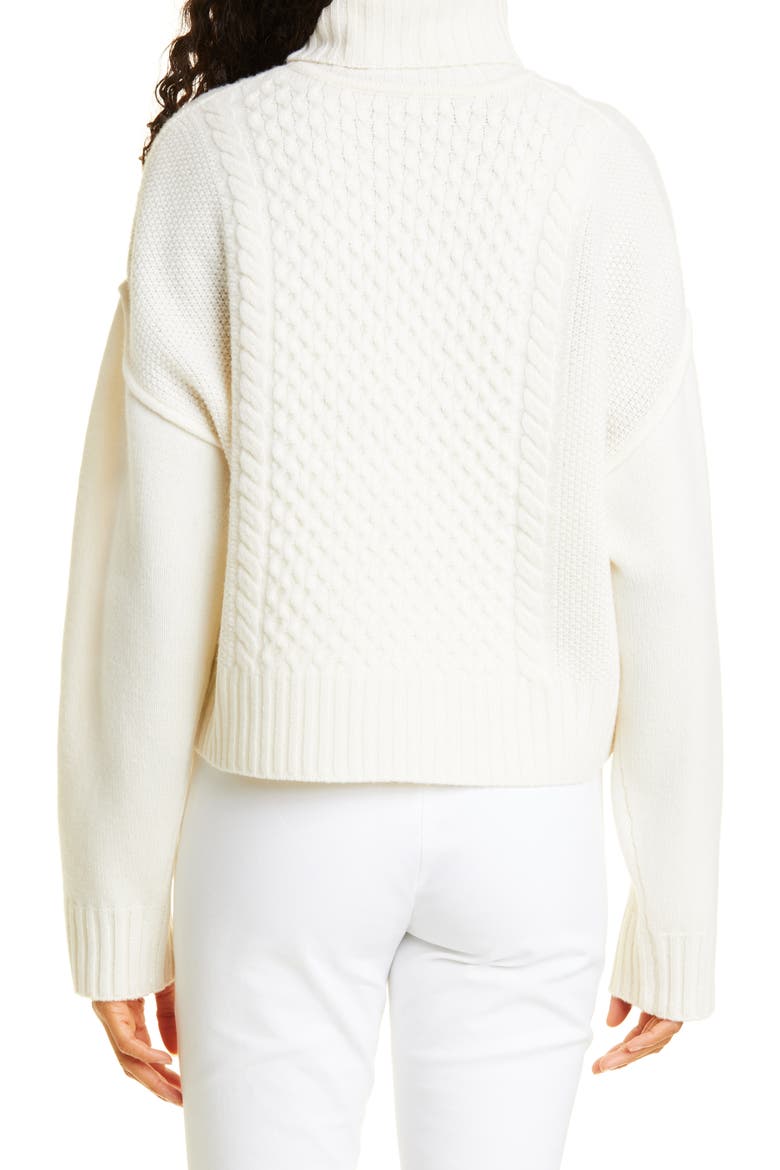 Turtleneck Wool Sweater, Alternate, color, ALABASTER