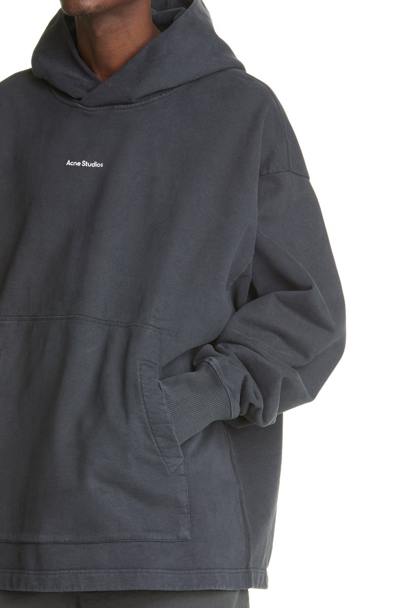 Acne Studios Logo Oversize Hoodie, Alternate, color, 