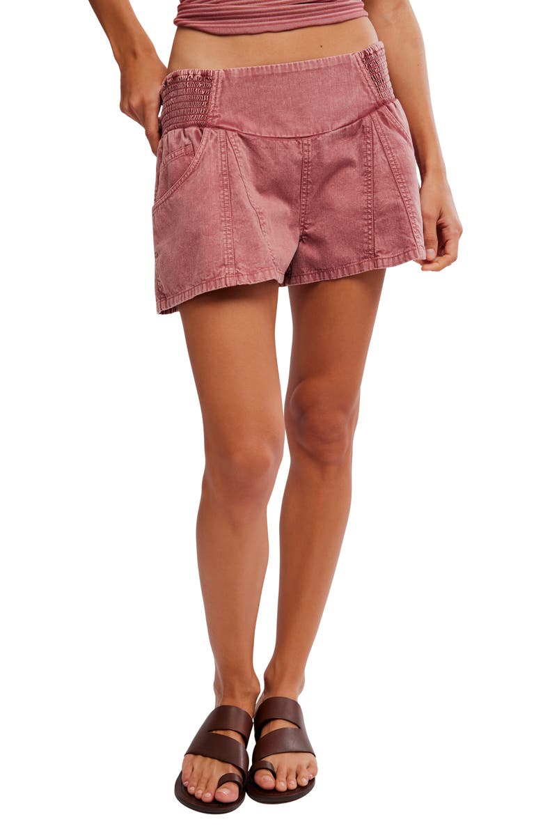 Free People Luna Pull-On Shorts, Main, color, Canyon Sunset