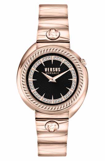 VERSUS Versace Tortona Swarovski Embellished Bracelet Watch, 38mm