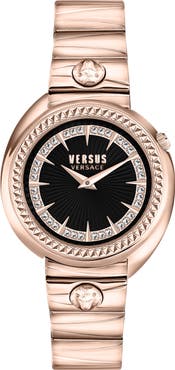 VERSUS Versace Tortona Swarovski Embellished Bracelet Watch, 38mm