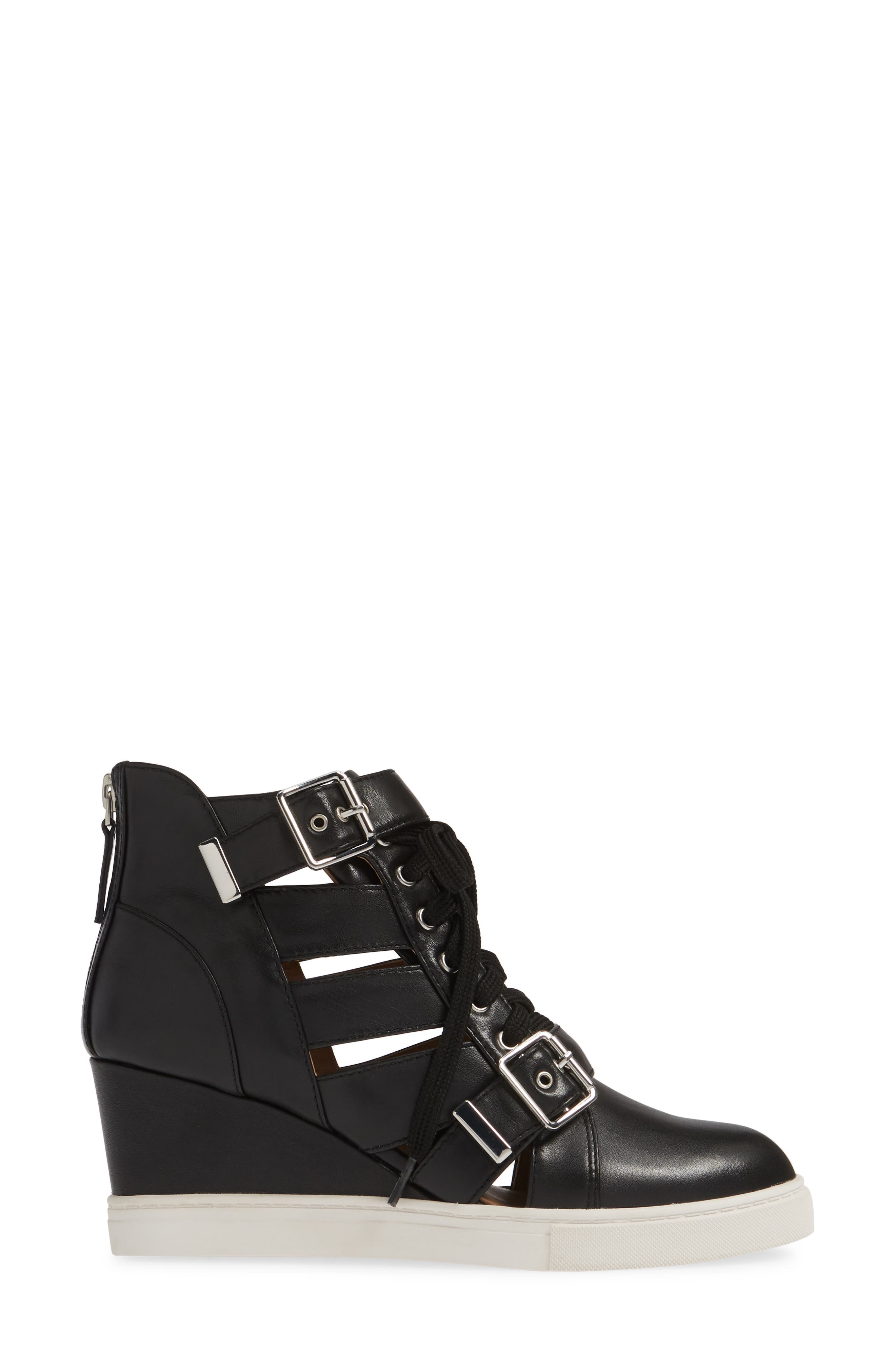 Linea Paolo Fave Cutout Wedge Sneaker, Alternate, color, 