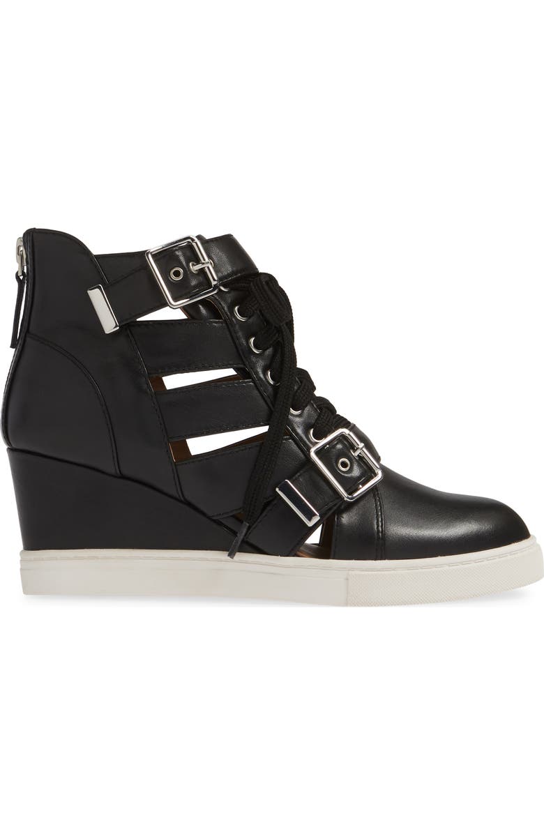 Linea Paolo Fave Cutout Wedge Sneaker, Alternate, color,