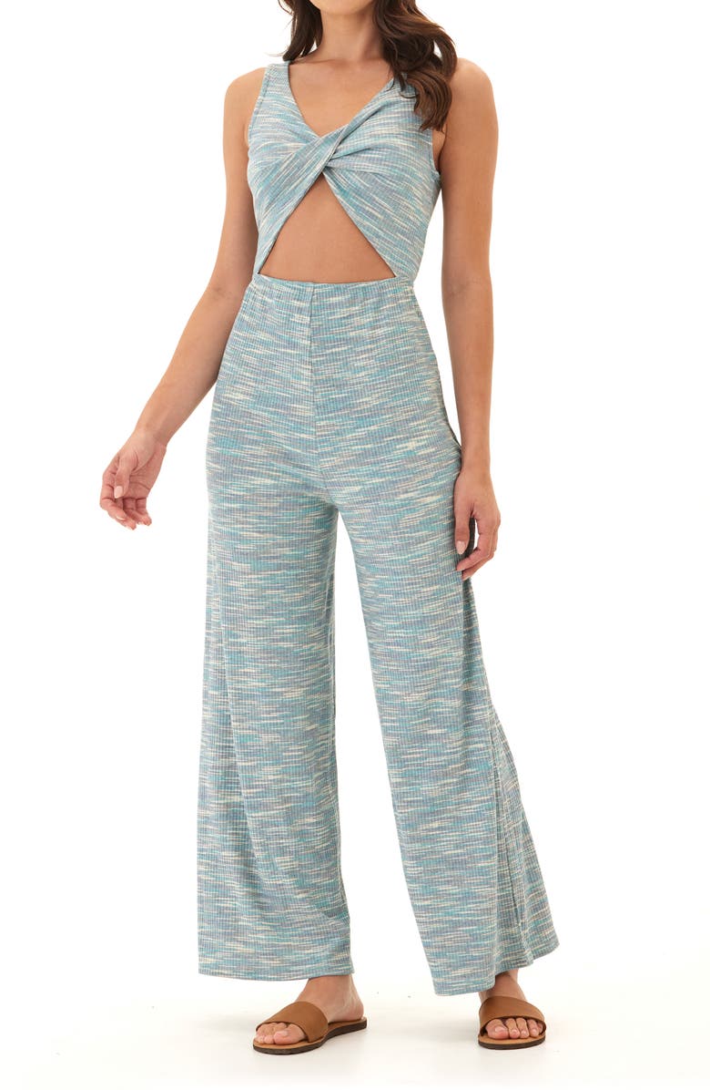 Threads 4 Thought Ayesha Marble Reversible Wide Leg Rib Jumpsuit, Alternate, color, 