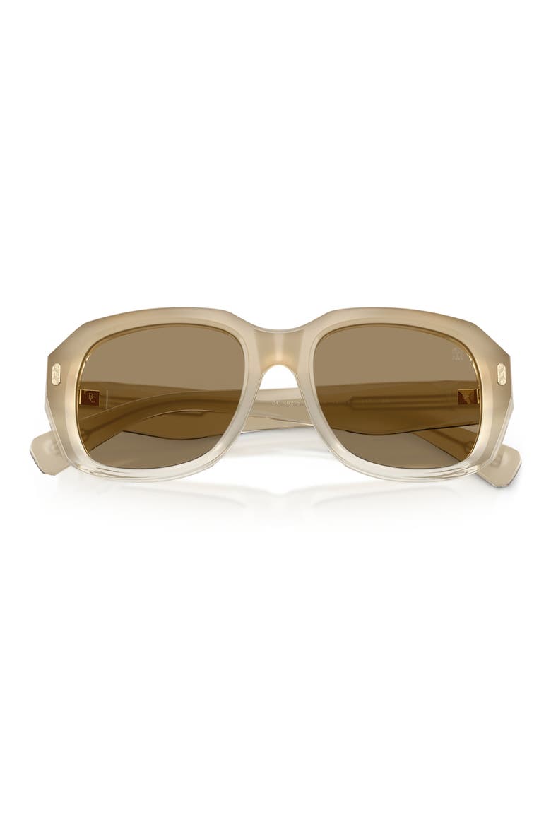 Demetra 53mm Square Sunglasses, Alternate, color, HAZELNUT