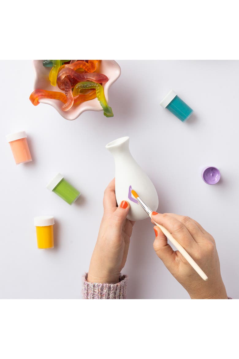 Paint Your Own Vases, DIY Painting Kit, 3 White Vases, Alternate, color, Multicolored