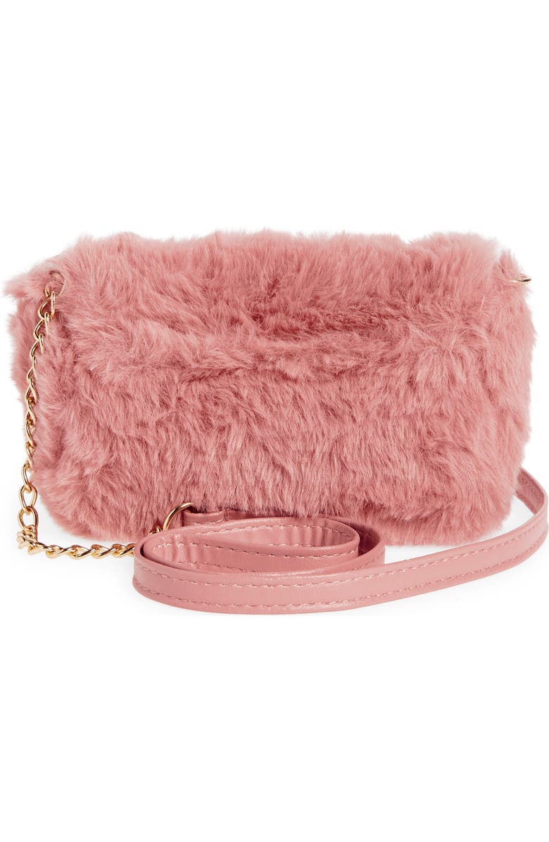 Capelli New York Kids' Faux Fur Crossbody Bag, Alternate, color,