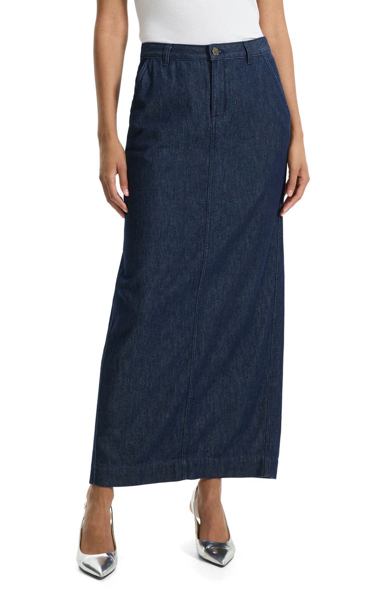 Theory Denim Maxi Skirt, Main, color, 
