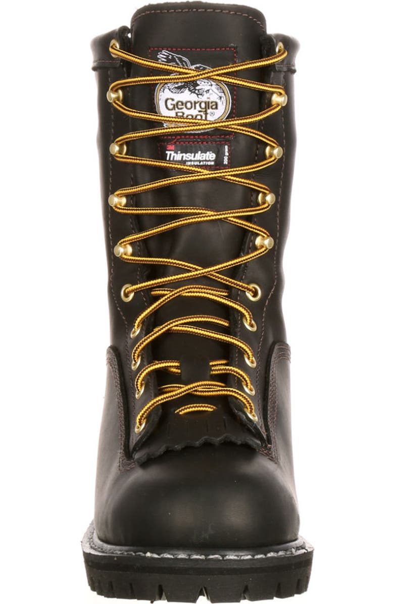 Georgia Boot Lacetotoe Goretex Waterproof 200G Insulated Work Boot, Alternate, color, Black