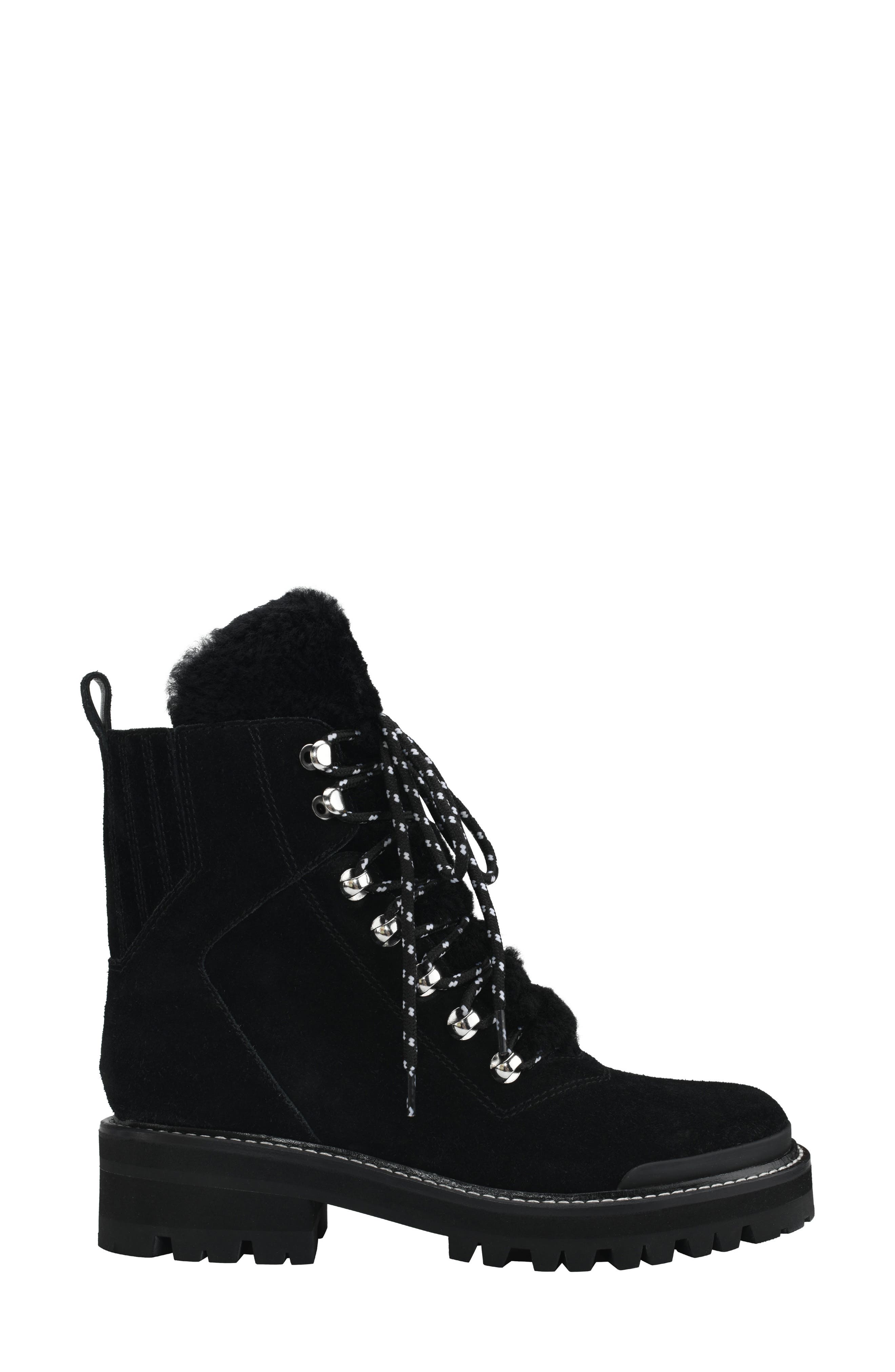 Marc Fisher LTD Izzie Genuine Shearling Lug Sole Boot, Alternate, color, 