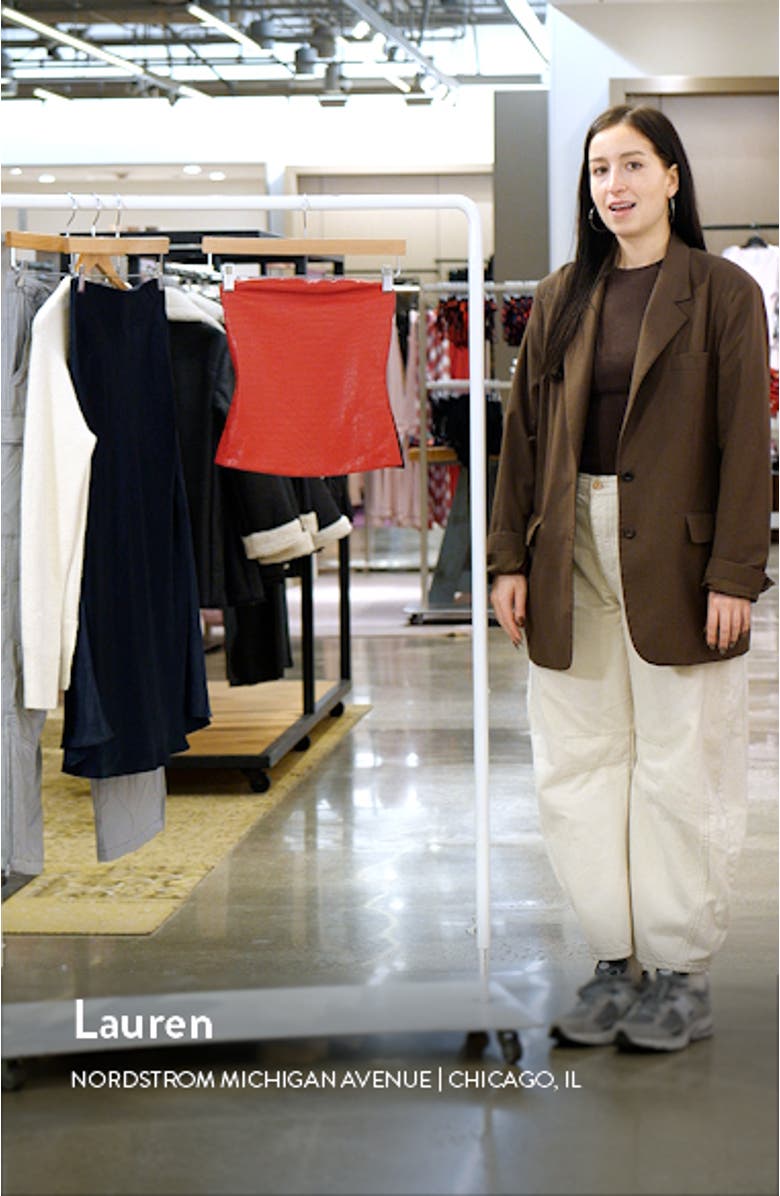 The Crocodile Collection Croc Embossed Faux Leather Tube Top, sales video thumbnail