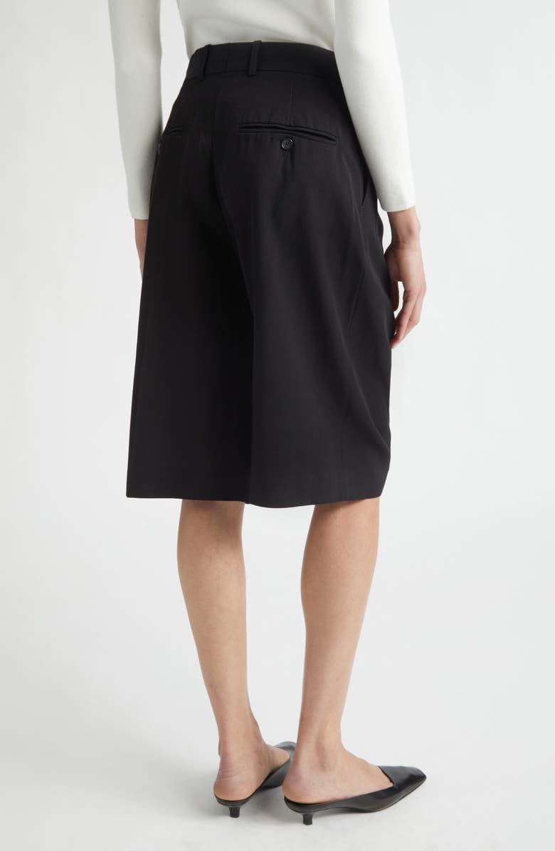 TOTEME Fluid Wide Leg Shorts, Alternate, color, Black