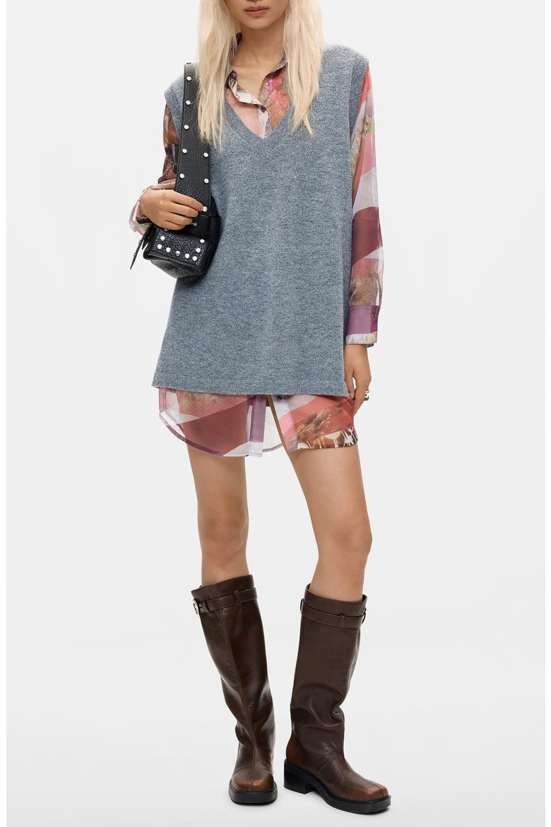 Hybrid Long Sleeved Dress, Main, color, DARK GREY
