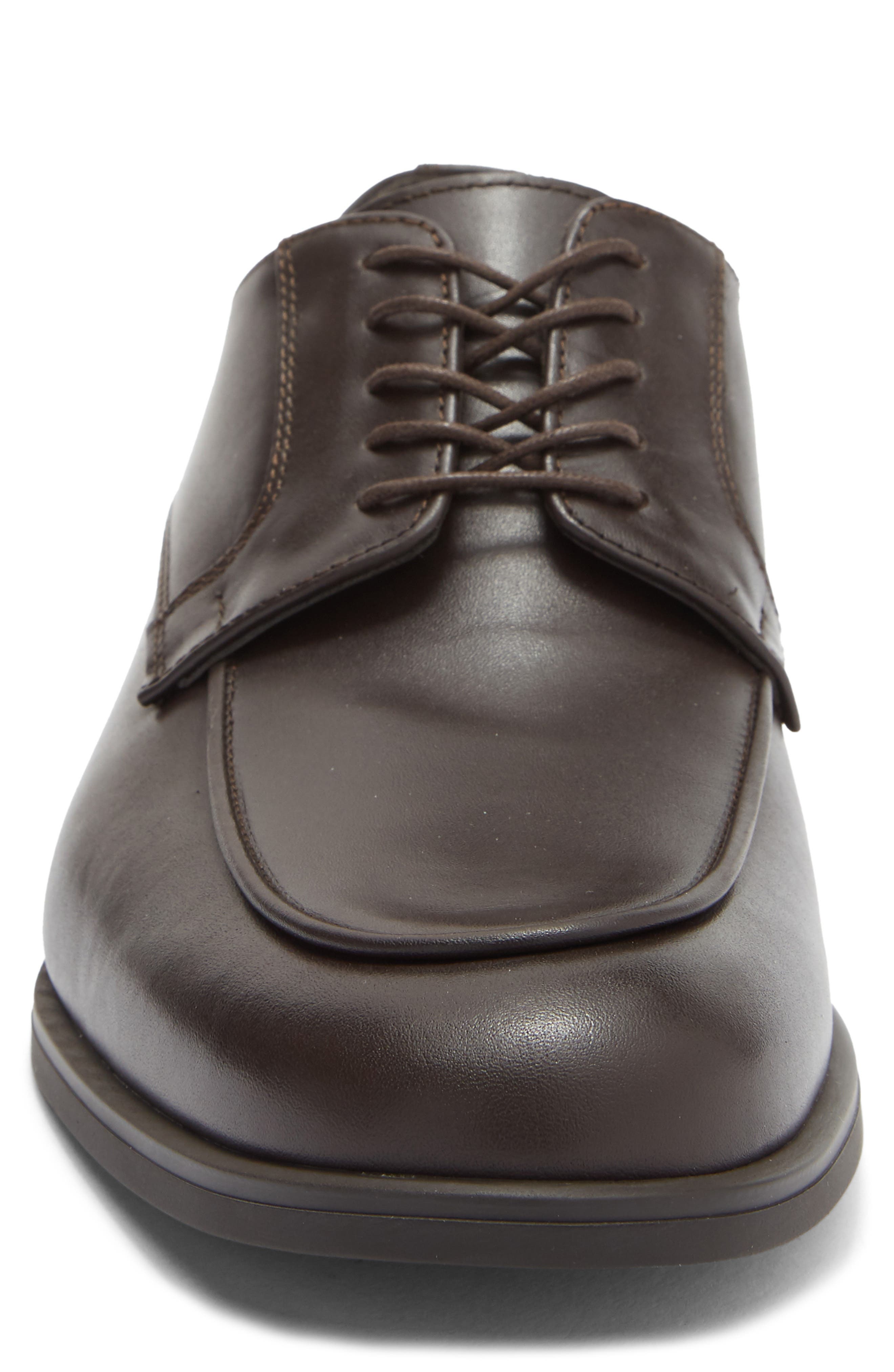 Falerno Apron Toe Derby, Alternate, color, DARK BROWN LEATHER