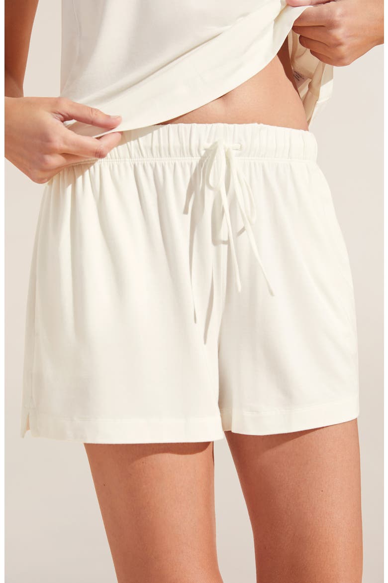 Gisele Stretch Modal Pajama Shorts, Alternate, color, IVORY