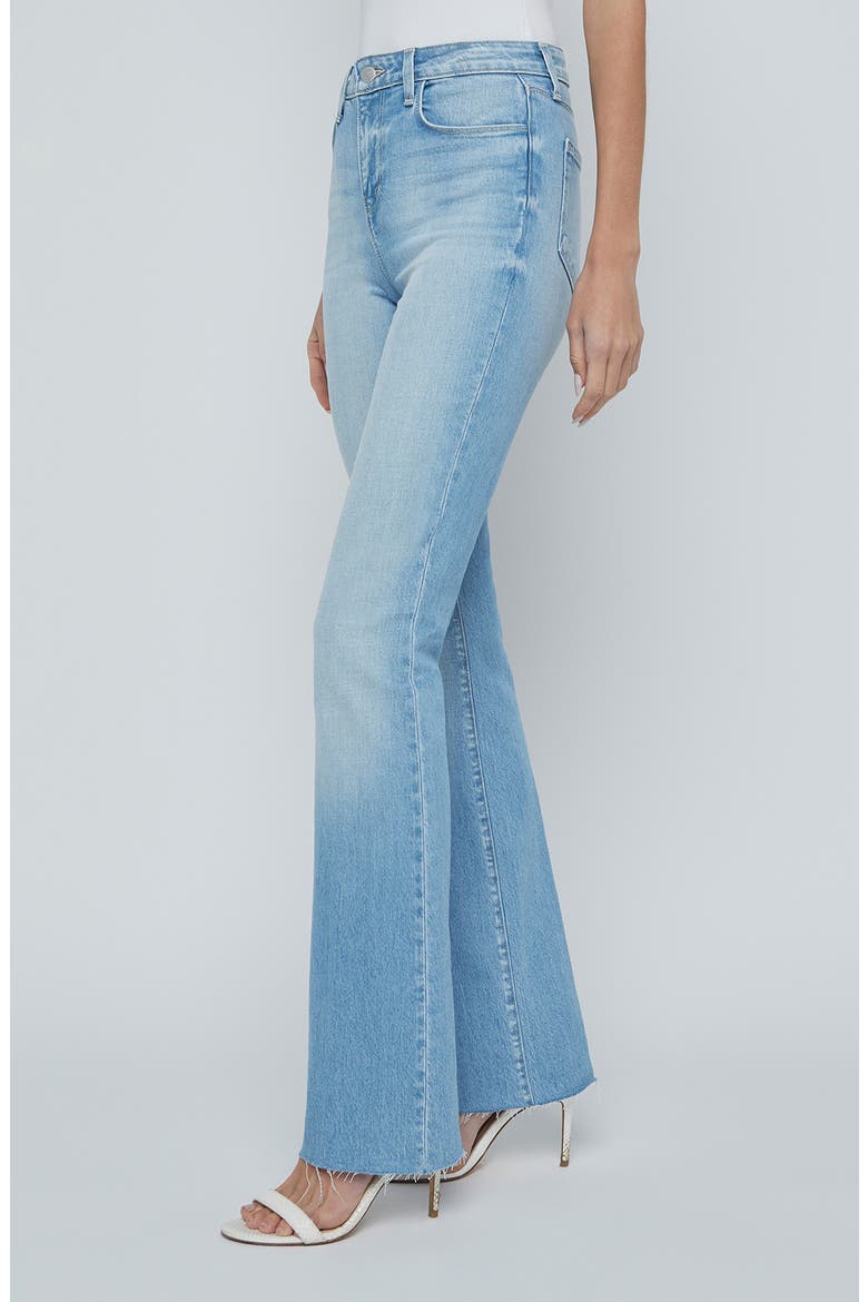 Ruth Raw Hem Straight Leg Jeans, Alternate, color, BARKER