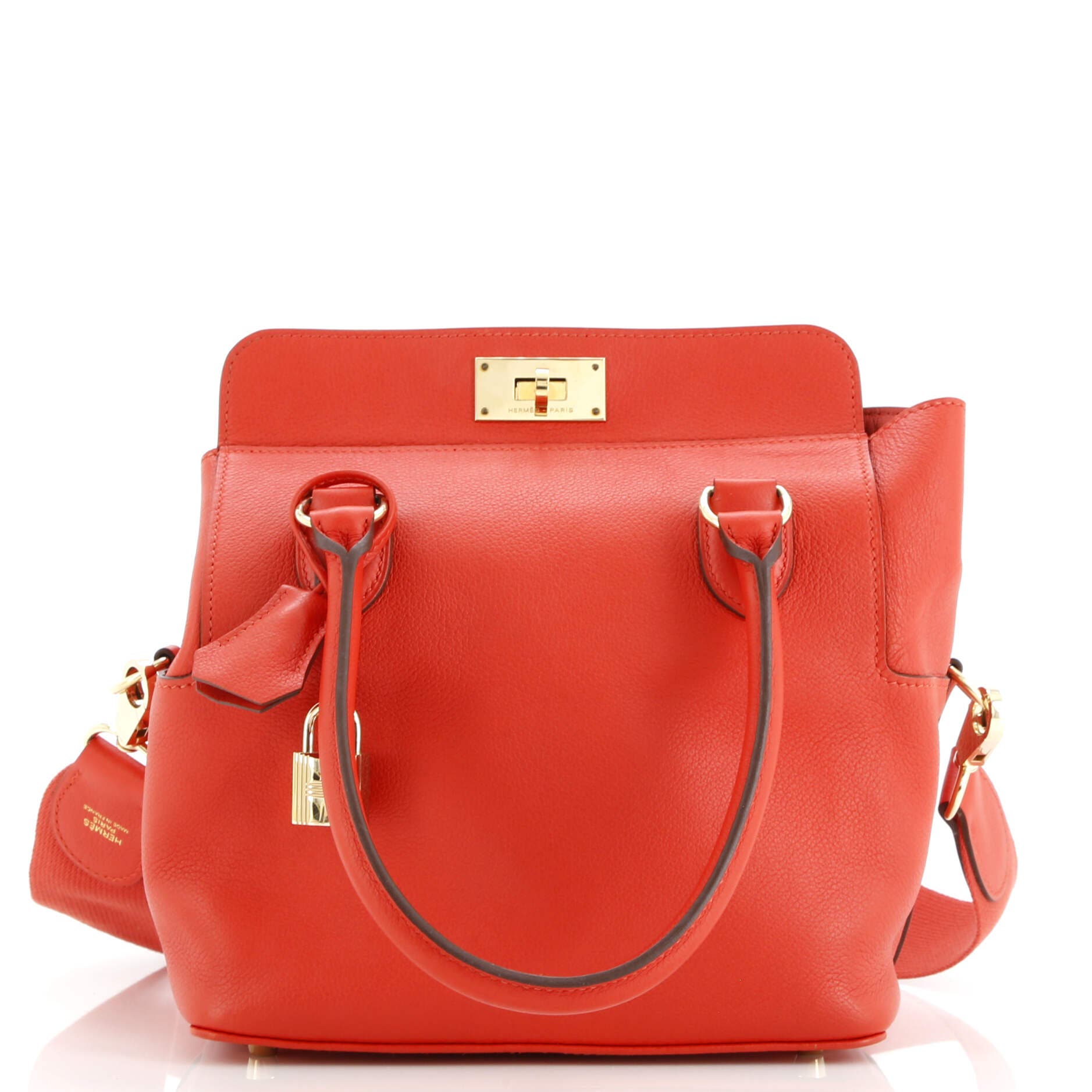 Pre-Owned Hermes Toolbox Bag Evercolor 20, Main, color, Rouge Tomate